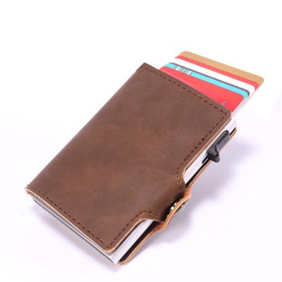 China RFID Blocking Men Wallet Slim Coin Pocket RFID Blocking Genuine Leather Wallet for sale