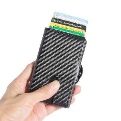 China RFID Protection Design Best New Sell Minimalist Slim Real Carbon Fiber Card Wallets Credit Card Holder With Money Clip for sale