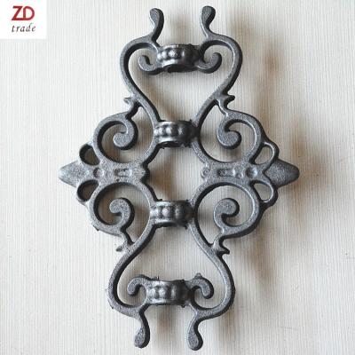 China High Precision Wrought Iron Window Grill Design Ornament Decorative Steel Iron Fencing Rosettes Cast Iron Garden Fence Decorations Gate Panels for sale