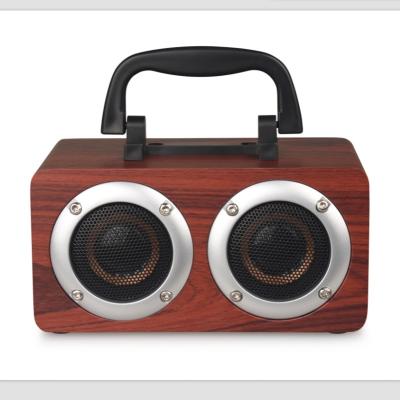 China Factory Price Super Mobile Wireless Mini Retro Wood Bluetooth Speaker Portable Bass Vintage Classic Wireless Wooden Computer for sale