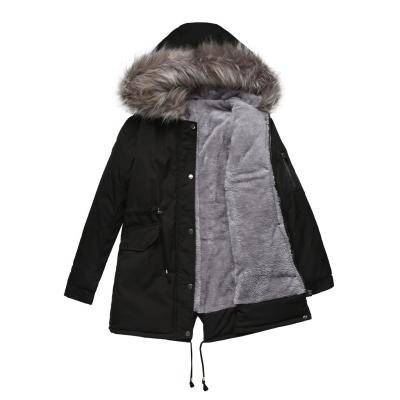 China 2020 Sustainable Lady Fur Collar Cotton Parkas Long Hoodies Warm Jackets Plus Size Winter Coat Women for sale