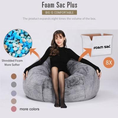 China Sofa Bed Factory Direct Sale Dump Printing Black Round Bean Bag Chair Sofa Chair for sale