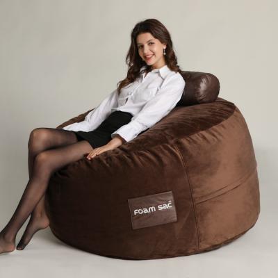 China Custom brown funiture living room fabric elephant hide sofa bed waist sofa bean bag lazy couch with phone pocket for sale