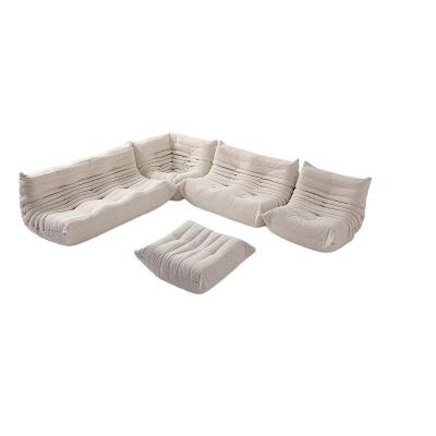 China Other 5 Piece Sofa Boucle Fabric Togo Couch Modular Sofa Set Polyester for sale