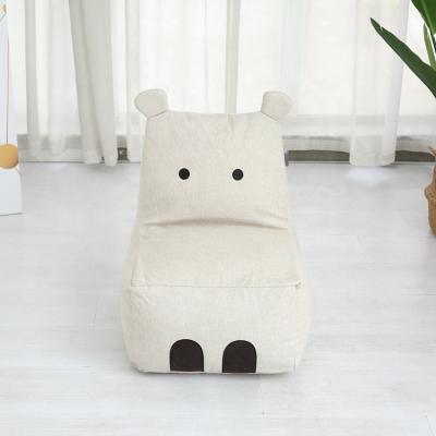 China Sofa Bed Hippo Shaped Kids Bean Bag Chair Bedroom Living Room Sofa Plush Bean Bag Chair for Kids for sale