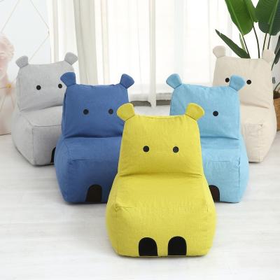 China Sofa Bed Gray Hippo Animal Kids Baby Lightweight Bean Bag Playing Room Chair Sofa Living Room Bean Bag for sale