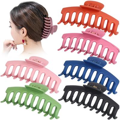 China Matte Hair Claw Clip Shark Large Jaw Fashion Hair Clip Spring River Assembly Machine Acrylic Hair Jaw Clip for sale