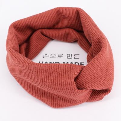 China New Solid Color Korean Stripe Headband Fashion Hair Accessories Women Hair Accessories Middle Knitted Cross Knitted Band for sale