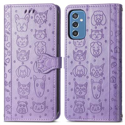 China Shockproof For Samsung M52 A13 A22 Cute Animal Wallet Case, For Huawei nova 8i Dog Design Flip Case for sale