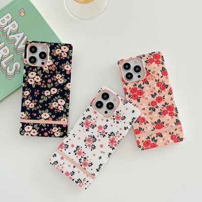 China Shockproof For iPhone 13 13 Pro Fancy Flower IMD Back Cover Case ,For iPhone 12 Pro IMD Max Case Gold Cover for sale