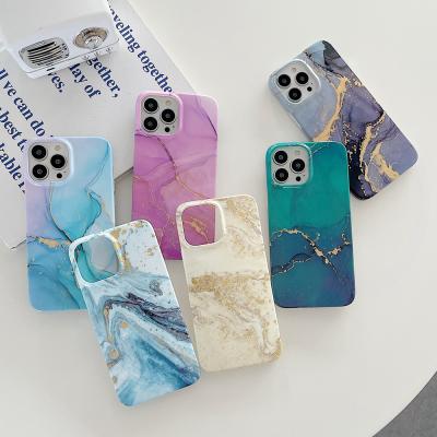 China Shockproof Glossy Marble Soft Case Cover For iPhone 13 13 Pro , For iPhone 12 Pro IMD Glitter Case for sale