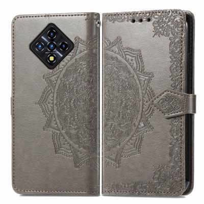 China Anti-fall Mandala Design Printed Case Wallet Cover Pocket For Infinix Zero 8, Credit Card PU Case For Realme C21Y for sale