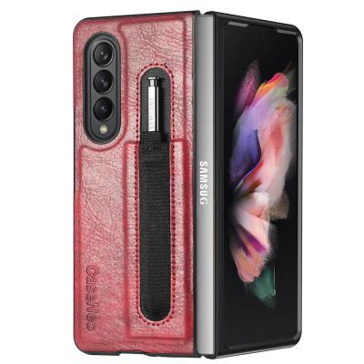 China Anti-drop PU Hard Shell Case Cover For Galaxy Fold 3, Cell Phone Samsung Galaxy Case For Galaxy Fold 3 for sale