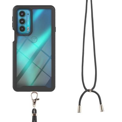 China Shockproof Shockproof 2 In 1 Case Back Cover For Moto Edge 20 With Rope,Hybrid Clamp Case For Oppo A16 for sale