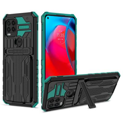 China Anti-drop Kickstand Double Layer Case Back Cover For Moto G Power 2021/G30/G20/G10 for sale