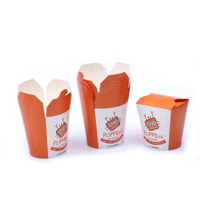 China 16oz Single Wall Eco Friendly Disposable Fast Food Takeaway Thermal Fold Out Container Box For Caterer for sale