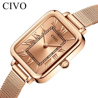 China CIVO Brand Rose Gold Women Quartz Watches Water Resistant Fashion With Stainless Band Ladies Wrist Watches Luxury Waterproof Women Wrist for sale