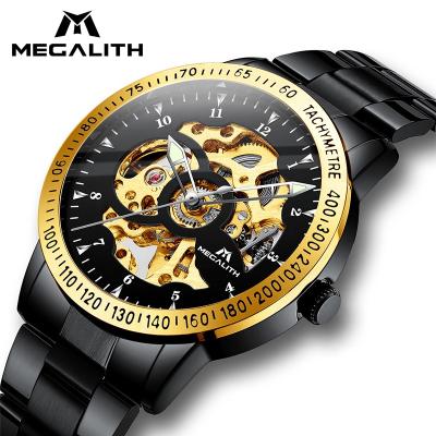 China Megalith 2020 Fashion Alarm Mens Watch High Quality Stainless Steel Mechanical Band Waterproof Business Wrist Watch For Men for sale