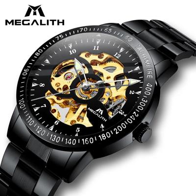 China 2020 Megalith Stainless Steel Business Men's Analog Waterproof Watch High Quality Mechanical Watch Band Alarm Japan Movt for sale