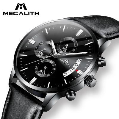 China Relogio Masculino Automatic Date Megalith Brand Luxury Top Men's Watch Navy Blue Military Army Analog Quartz Wristwatches for sale