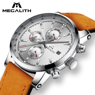 China Top Chronograph Megalith Band Stainless Steel Water Resistant Quartz Watch Watches Luxury Mens Wrist Watch for sale