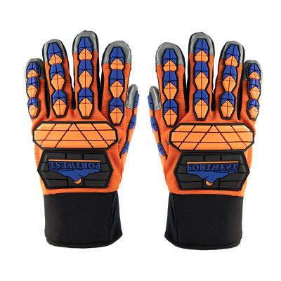 China PVC Gloves Industrial Impact Resistant Rubber Mechanic Gloves Construction Work Safety Gloves Comfortable Women Men Rubber Mechanic Gloves for sale