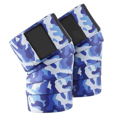 China High Quality Wear Resistant Compression Support Powerlifting Adjustable Knee Wraps Knee Brace Wraps For Weightlifting for sale