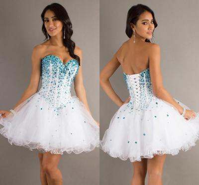 China Sweetheart Min Homecoming Dresses Beading Crystals for Girls for sale