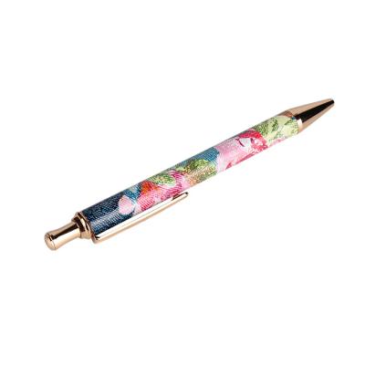 China Promotional Mini Flower Hotel Metal Pen , Metal Roller Pen With Custom Logo Metal for sale