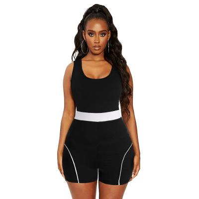 China Other 2021 New Summer Style Solid Color Hot Hip-lifting Sports Launch Knitted Overalls For Ladies for sale