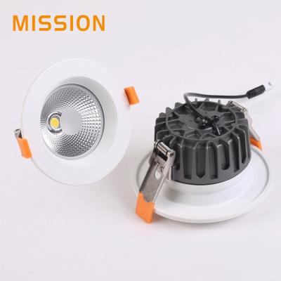 China Recessed 10 Head Led Downlight 50 W High Lumen 1300lm 12w Cob Led Downlight Driver Integrated Led Downlight for sale