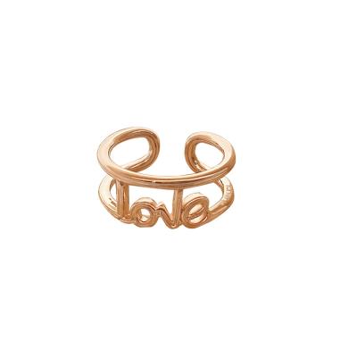 China New TRENDY style I Lady High Quality Ring For Pan Jewelry Rose Gold Letter Hollow Open Ring Fashion Series LOVE for sale