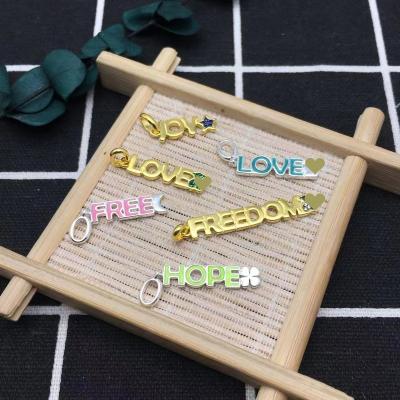 China Jewelry 2022 TRENDY New Arrival Designer Teddy Bear Charm Pendant 925 Sterling Silver Colorful Letter Pendant for Touses Jewelry for sale