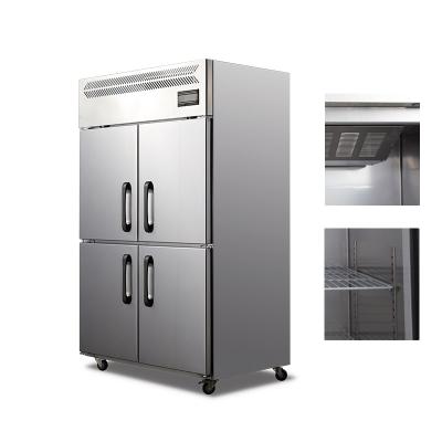 China Double-temperature refrigerator freezers kitchen refrigerator stainless steel home commercial refrigerator freezer for sale