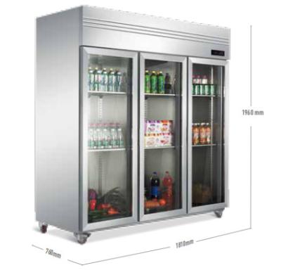 China Double-temperature Big Discount Glass Door Beverage Cooler Display Cabinet For Commercial Bar Supermarket Kitchen for sale