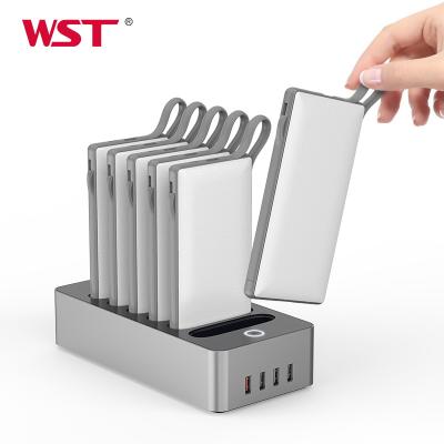 China New Design 6 Pack 10000mAh Fast Fast Charging Battery Support Charging Power Bank Portable Docking Station For Home Office Restaurant for sale