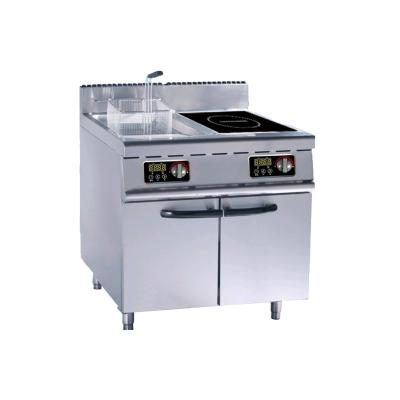 China Hotel Double Position Kitchen Equipment High Efficiency 2 Burner For Electric Commercial Fryer And Induction Cooker for sale