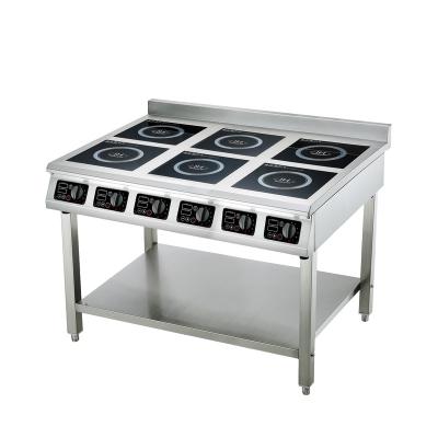 China Commercial Hotel Equipment 2500W 3500W Electric Induction Multi Cooker With 6 Burner for sale