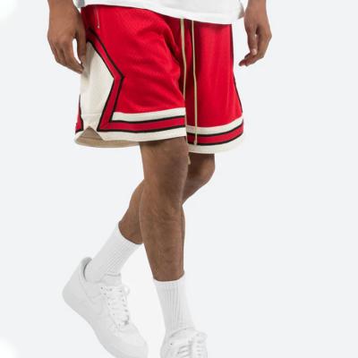 China Anti-wrinkle 7 Inch Inseam Polyester Athletic Wear Mens Shorts Gym Above The Knee Sweat Basketball Blank Double Layer Mesh Shorts With Pocket for sale