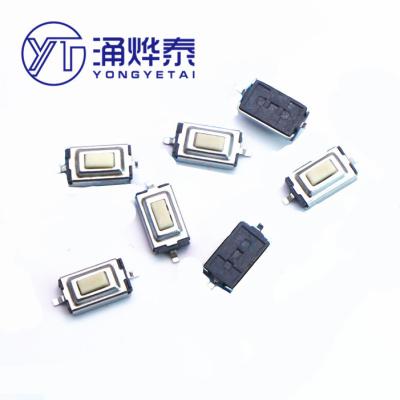 China 100PCS Small Feet One Button 3*6*2.5MM 3*6*2.5 Tact Switch SMD Contact Taping S Switch Hot Wholesale for sale