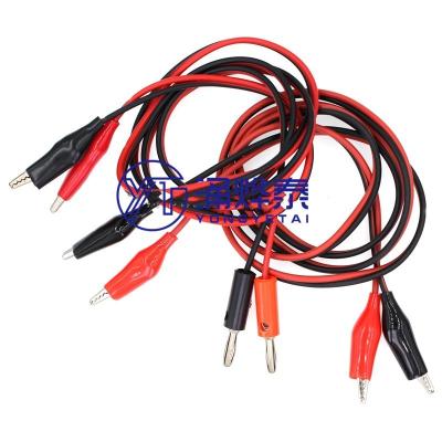 China Standard Double Head Line 2 Wire 4 YYT Alligator Banana Plug Power Test Connection Clip Red And Black for sale