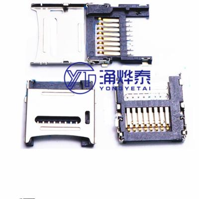 China YYT TF Connector Micro SD 8Pin Memory Card Holder Platform Clamshell Standard for sale