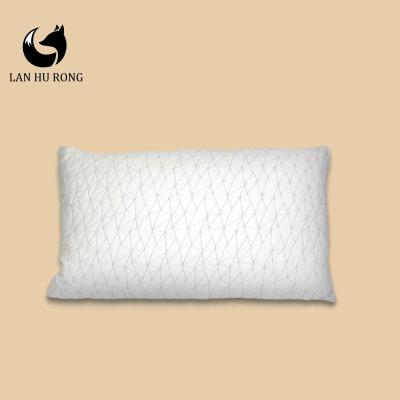 China 60% Polyester Anti-Static Rectangle Neck Rectangle Soft Breathable Custom Expo Logo Accepted Memory Foam Shredded Pillow for sale