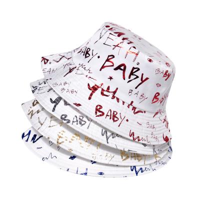 China 2021 New Design Summer Hip Hop Hip Hop Floppy Fisherman Hat Graffiti Character Unisex Bucket Hat Wholesale Hot Selling for sale