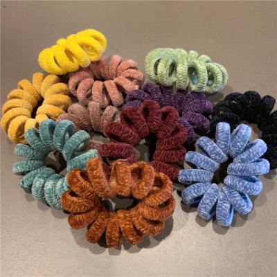 China Soft Velvet Hair Band Accessories TPU Phone Rope Ring Elastic Hair Band Phone Rope New For Women Girl Classic for sale