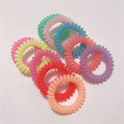 China 2021 Summer Color New High Quality TPU Jelly Phone Elastic Hair Ring Hairband TPU For Girls for sale