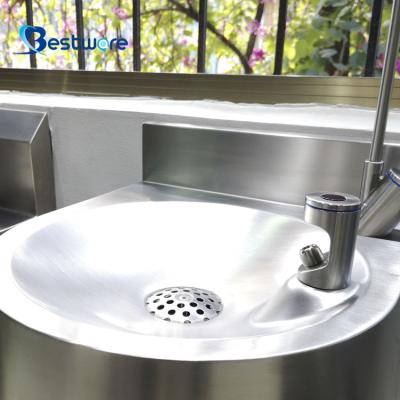 China Sense Faucets Lead Free 304 Stainless Steel Public Water Drinking Automatic Outdoor Faucet Sensor for sale