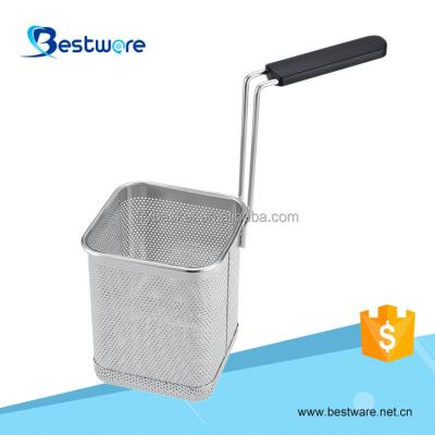 China Sustainable Commercial Grade Stainless Steel Deep Strainer Pasta Cooker Basket for sale