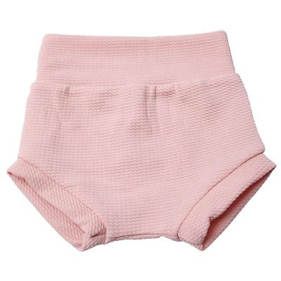 China 2020 High Quality Anti-wrinkle Kids Girl Shorts Pink Cotton Seersucker Baby Solid Color Summer Trousers Kids Pants Outfit Wholesale for sale