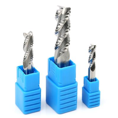 China Ripple Roughing End Mill Aluminium Three Blade Uncoated Cnc Metal for sale